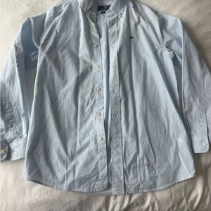 Vineyard Vines Blue and White Casual Button Down Shirt Boys size M 12-14